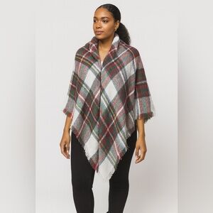 Soft Cozy Plaid Blanket Scarf